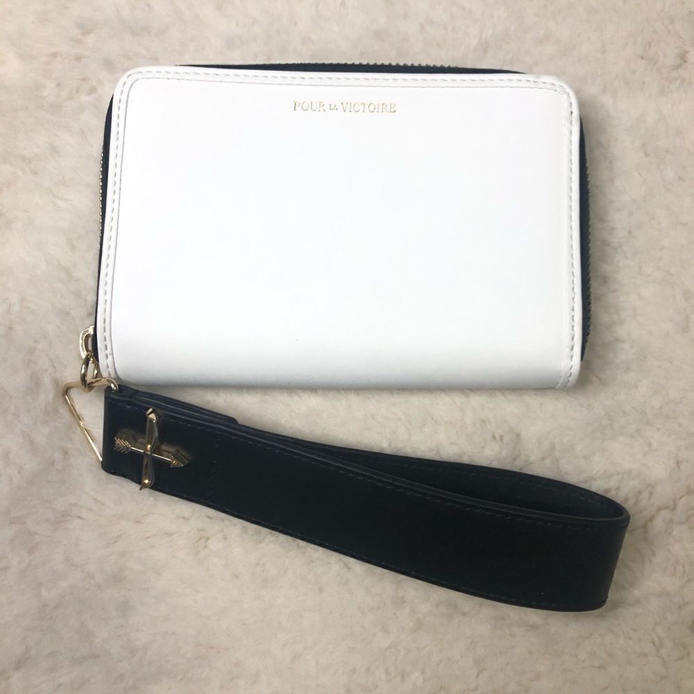 pour La Victoire Cowhide Leather Wristlet